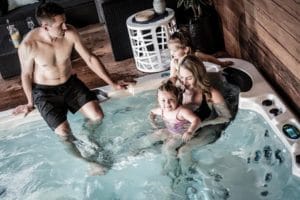 Opal Spas. Hydro-Sport. Black Pearl + Grey