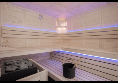 Inside. Alaska Corner Indoor Sauna | Oyster Pools Inside. Alaska Corner Indoor Sauna