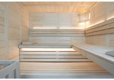 Inside. Alaska View Indoor Sauna