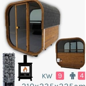 <b>HEKLA<sup>™</sup></b><br /><i> 210 CUBE SAUNA</i><br /> Thermowood™</sup><p style="color:limegreen;"><br><b> IN STOCK</b></p>