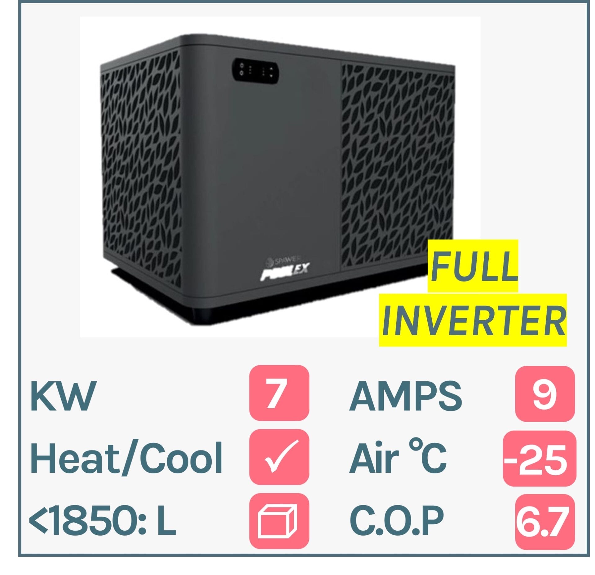 Poolex™ICE-Spa 7kW Heat Pump TO ORDER | Oyster Pools - Wales