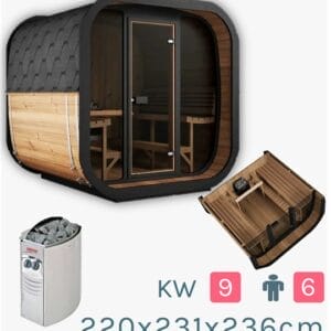 <b>LUKSUS<sup>™</sup></b><br />ThermoZen</><br /> Large Cube Sauna</sup><p style="color:limegreen;"><br><b> IN STOCK</b></p>